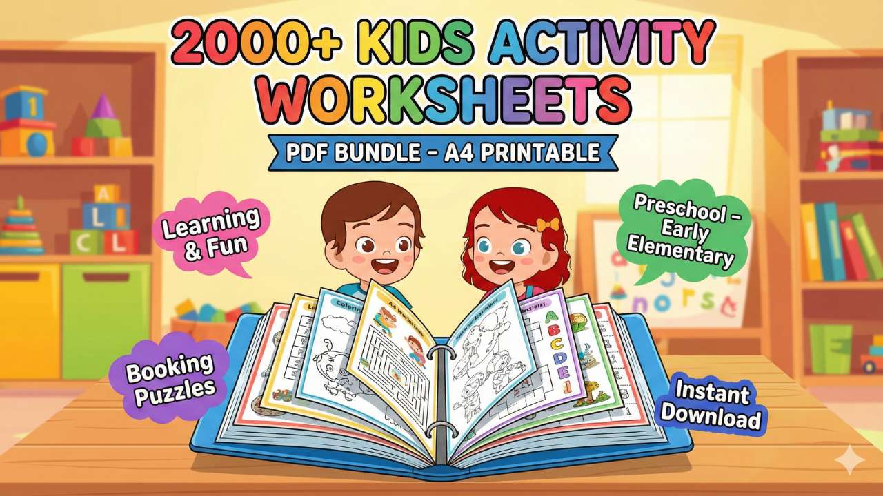 2000+ Kids Activity Worksheets